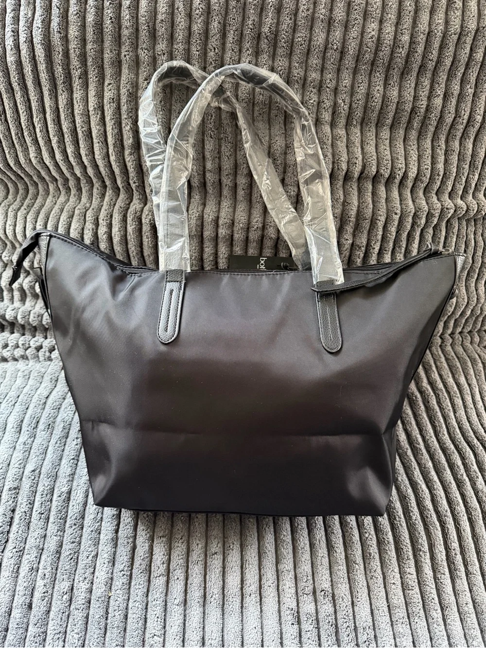 Botkier Black Nylon Tote Bag NWT Large Zip Travel Work Laptop